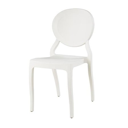 BEDDING BEYOND Emma Resin Polypropylene Stackable Event Chair - White BE711285
